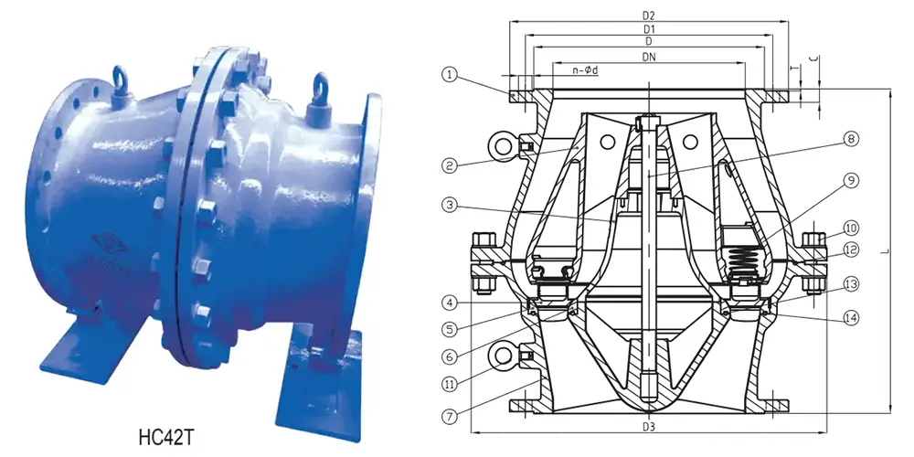 Axial Flow Check Valve